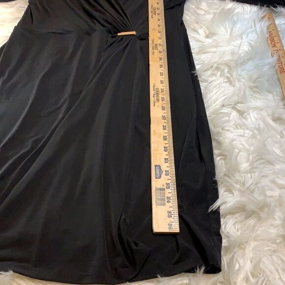Charter Club Large Black 3/4 sleeve wrap dress. - Picture 7 of 11